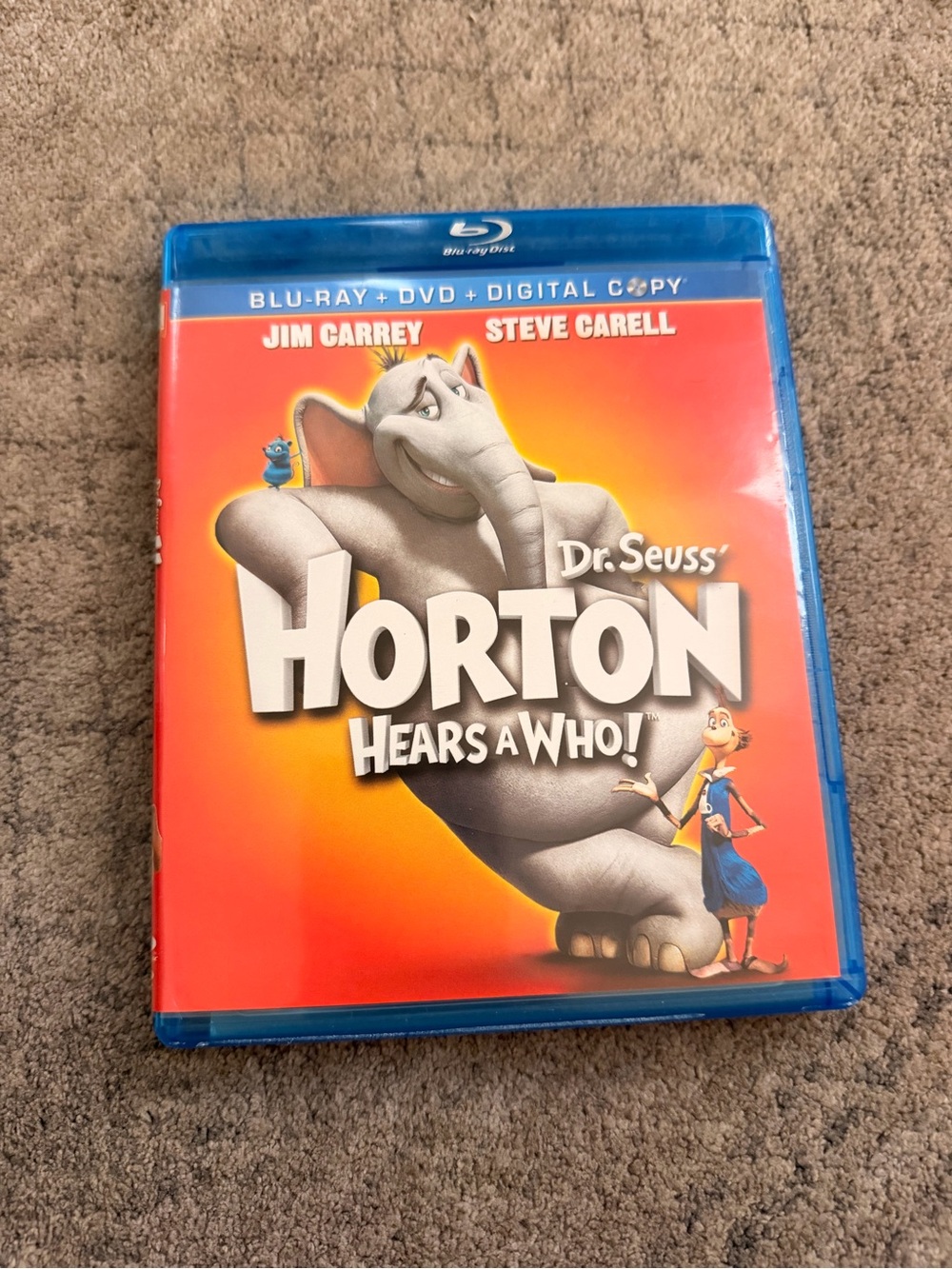 Dr. Seuss Horton Hears a Who! Blu-ray DVD - Orange Cover